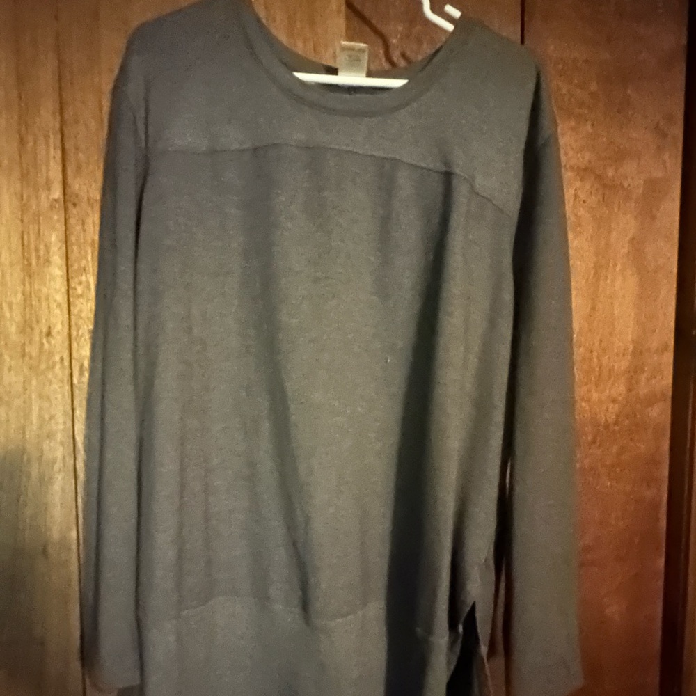 Gray Long Sleeve Top